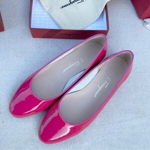 SALVATORE FERRAGAMO pink Leather Flats